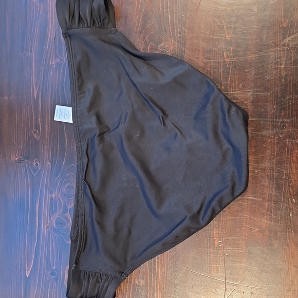 Athleta Black Bikini Swim Bottom Ruched Side Medium M Beach - Picture 3 of 3